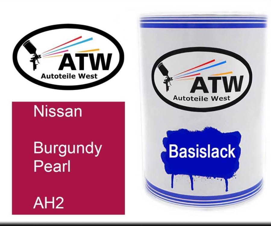 Nissan, Burgundy Pearl, AH2: 500ml Lackdose, von ATW Autoteile West.